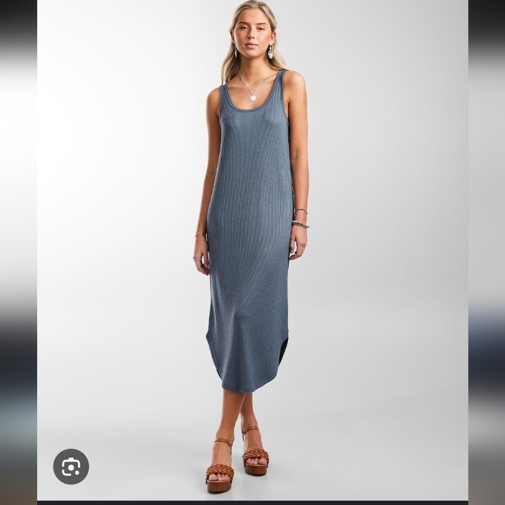 NWT White Crow Buckle Blue Sleeveless Maxi Dress_Small
